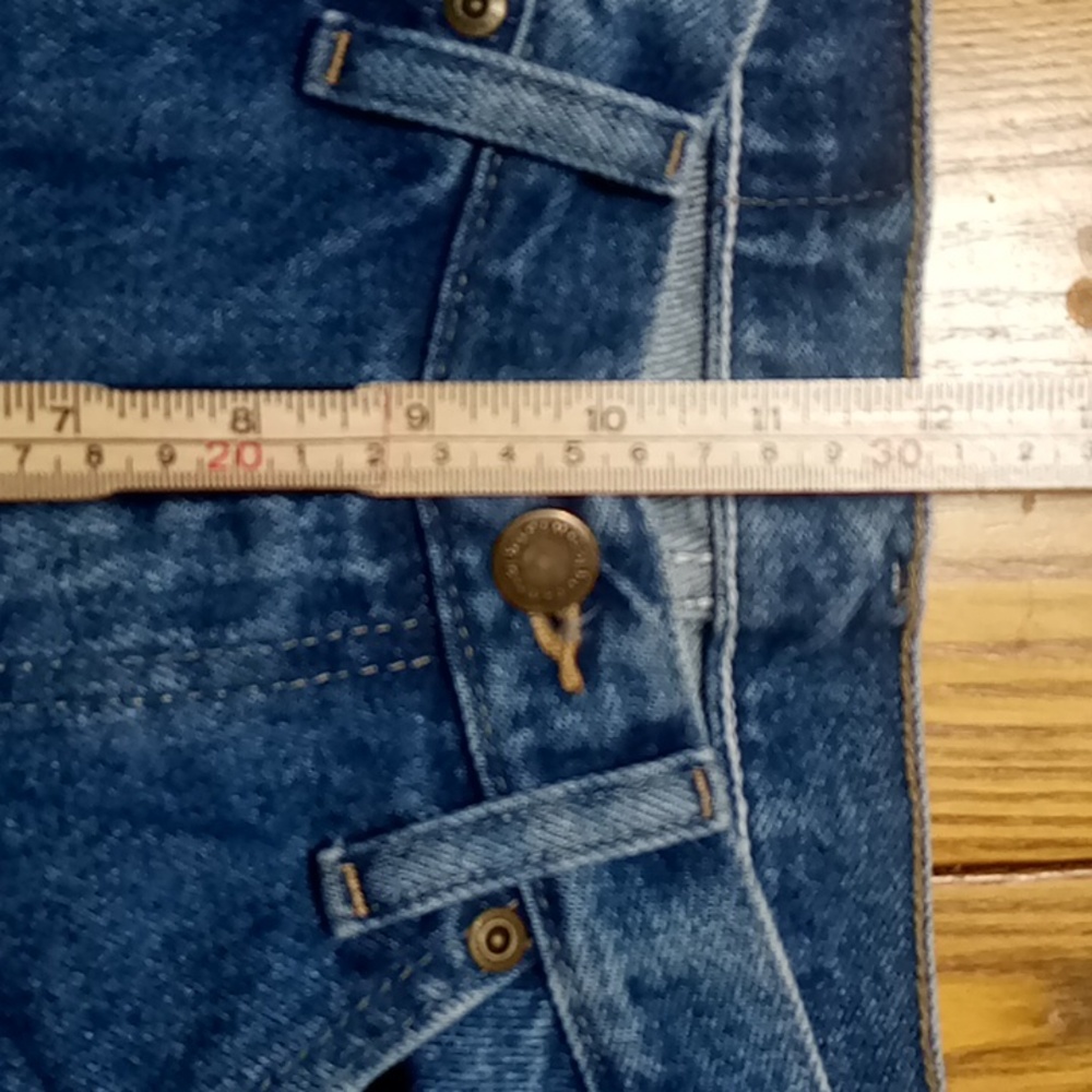 WRANGLER MENS Jeans 30 x 30 Regular Fit BLUE Denim Used Pants Straight Legs ? - Picture 6 of 9